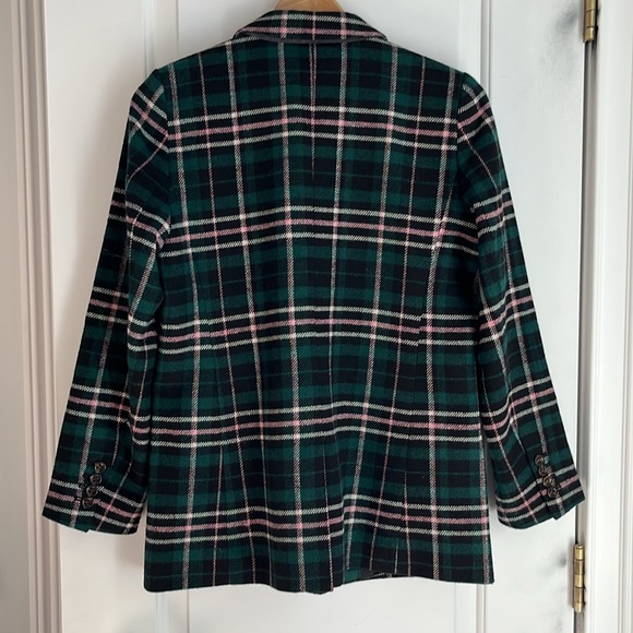 Ann Taylor plaid wool blazer blend blazer - Picture 4 of 4